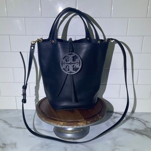 Tory Burch Leather Miller Bucket Bag